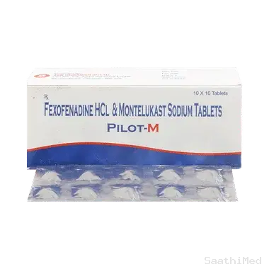 pilot m 10mg/120mg tablet Allopathy (Montelukast (10mg)) - Uses in Hindi, Side Effects, Substitutes & Price in India