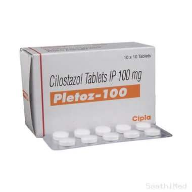 pletoz 100 tablet Allopathy (Cilostazol (100mg)) - Uses in Hindi, Side Effects, Substitutes & Price in India