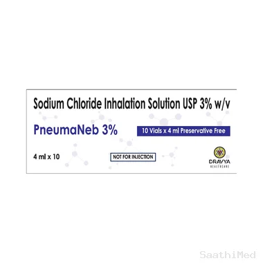 pneumaneb 3% inhalation solution (4ml each) Allopathy (Sodium Chloride (3% w/v)) - Uses in Hindi, Side Effects, Substitutes & Price in India