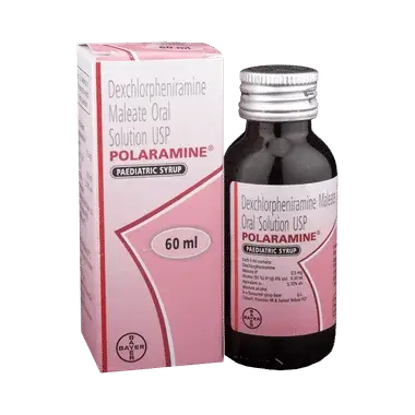 polaramine paediatric syrup Allopathy (Dexchlorpheniramine (0.5mg/5ml)) - Uses in Hindi, Side Effects, Substitutes & Price in India