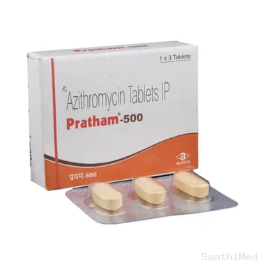 pratham 500 tablet Allopathy (Azithromycin (500mg)) - Uses in Hindi, Side Effects, Substitutes & Price in India