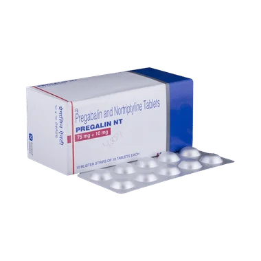 pregalin nt 75mg/10mg tablet Allopathy (Pregabalin (75mg)) - Uses in Hindi, Side Effects, Substitutes & Price in India