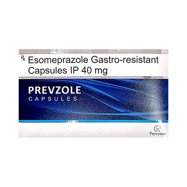 prevzole capsule Allopathy (Esomeprazole (40mg)) - Uses in Hindi, Side Effects, Substitutes & Price in India