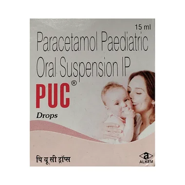 puc oral drops Allopathy (Paracetamol (100mg/ml)) - Uses in Hindi, Side Effects, Substitutes & Price in India
