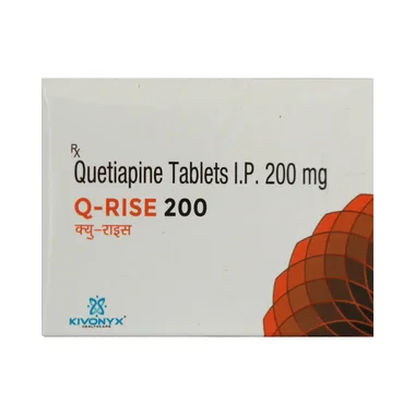 q-rise 200 tablet Allopathy (Quetiapine (200mg)) - Uses in Hindi, Side Effects, Substitutes & Price in India