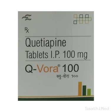 q-vora 100mg tablet Allopathy (Quetiapine (100mg)) - Uses in Hindi, Side Effects, Substitutes & Price in India