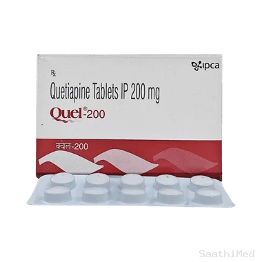 quel 200mg tablet Allopathy (Quetiapine (200mg)) - Uses in Hindi, Side Effects, Substitutes & Price in India