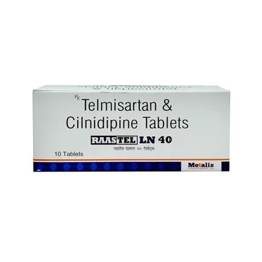 raastel ln 10mg/40mg tablet Allopathy (Cilnidipine (10mg)) - Uses in Hindi, Side Effects, Substitutes & Price in India