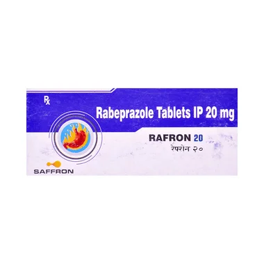 rafron 20 tablet Allopathy (Rabeprazole (20mg)) - Uses in Hindi, Side Effects, Substitutes & Price in India