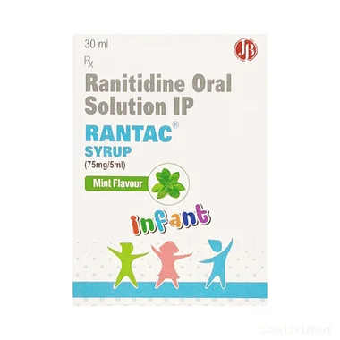 rantac infant syrup mint Allopathy (Ranitidine (75mg/5ml)) - Uses in Hindi, Side Effects, Substitutes & Price in India