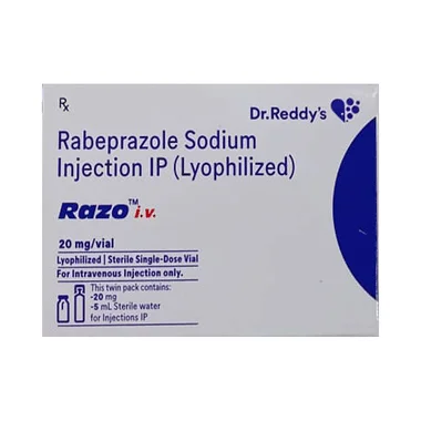 razo iv injection Allopathy (Rabeprazole (20mg)) - Uses in Hindi, Side Effects, Substitutes & Price in India