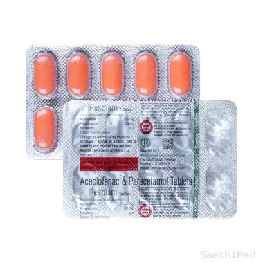 restflam tablet - Aceclofenac (100mg) + Paracetamol (325mg) medicine