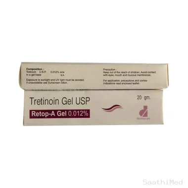 retop-a 0.012% gel Allopathy (Tretinoin (0.012% w/w)) - Uses in Hindi, Side Effects, Substitutes & Price in India