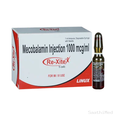 rexite 1000mcg injection Allopathy (Methylcobalamin (1000mcg)) - Uses in Hindi, Side Effects, Substitutes & Price in India