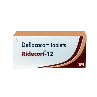 Ridecort 12 Tablet Allopathy (Deflazacort (12mg)) - Uses in Hindi, Side Effects, Substitutes & Price in India