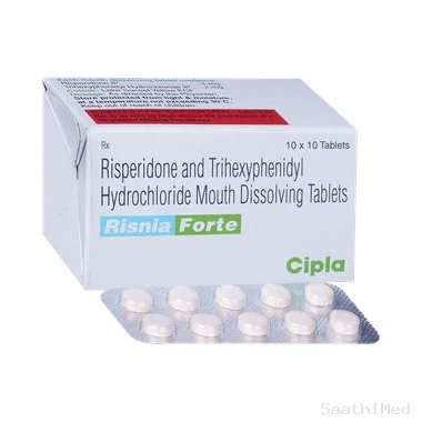 risnia forte 4mg/2mg tablet Allopathy (Risperidone (4mg)) - Uses in Hindi, Side Effects, Substitutes & Price in India