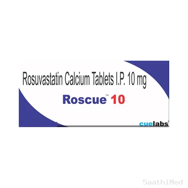 Roscue 10 Tablet Allopathy (Rosuvastatin (10mg)) - Uses in Hindi, Side Effects, Substitutes & Price in India