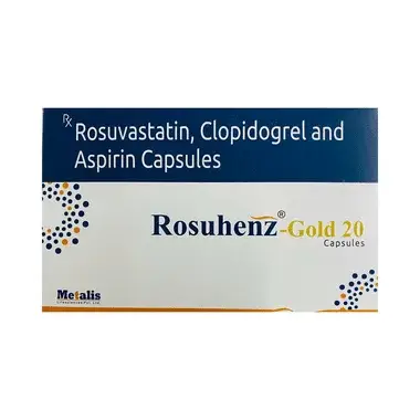 Rosuhenz Gold 20 Capsule Allopathy (Aspirin (75mg)) - Uses in Hindi, Side Effects, Substitutes & Price in India