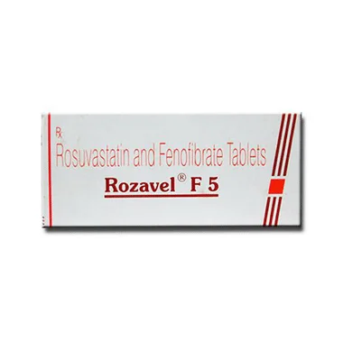 rozavel f 145mg/5mg tablet Allopathy (Fenofibrate (145mg)) - Uses in Hindi, Side Effects, Substitutes & Price in India