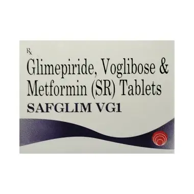 safglim vg 1mg tablet Allopathy (Glimepiride (1mg)) - Uses in Hindi, Side Effects, Substitutes & Price in India