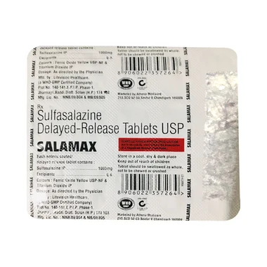 salamax tablet dr - Sulfasalazine (1000mg) medicine