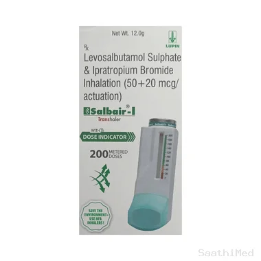 salbair-i transhaler Allopathy (Levosalbutamol (50mcg)) - Uses in Hindi, Side Effects, Substitutes & Price in India