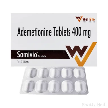 samivio tablet Allopathy (S-Adenosyl L-Methoinine Disulfate Tosylate (400mg)) - Uses in Hindi, Side Effects, Substitutes & Price in India