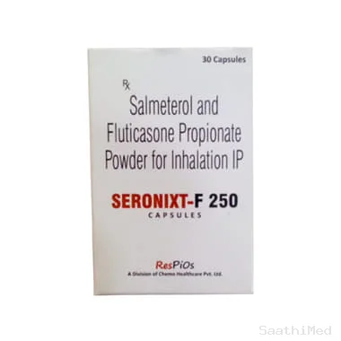 seronixt-f 250 capsule Allopathy (Salmeterol (50mcg)) - Uses in Hindi, Side Effects, Substitutes & Price in India