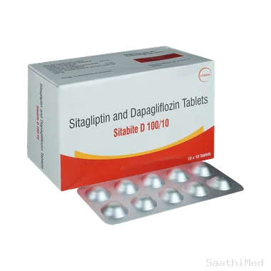 sitabite d 10mg/100mg tablet Allopathy (Dapagliflozin (10mg)) - Uses in Hindi, Side Effects, Substitutes & Price in India