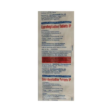 stayhappi cyproheptadine 4mg tablet - Cyproheptadine (4mg) medicine