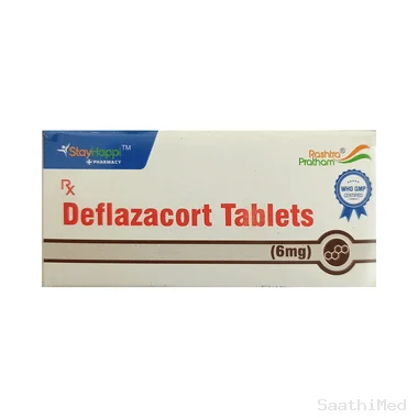 stayhappi deflazacort 6mg tablet Allopathy (Deflazacort (6mg)) - Uses in Hindi, Side Effects, Substitutes & Price in India