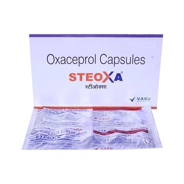 steoxa 200mg capsule Allopathy (Oxaceprol (200mg)) - Uses in Hindi, Side Effects, Substitutes & Price in India
