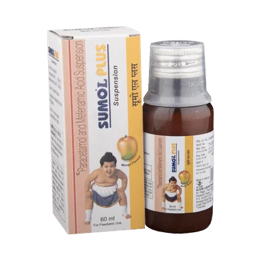 sumo l plus paediatric suspension Allopathy (Mefenamic Acid (50mg/5ml)) - Uses in Hindi, Side Effects, Substitutes & Price in India