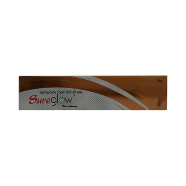 sure glow cream - Hydroquinone (4% w/w) medicine