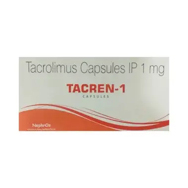 Tacren 1 Capsule Allopathy (Tacrolimus (1mg)) - Uses in Hindi, Side Effects, Substitutes & Price in India
