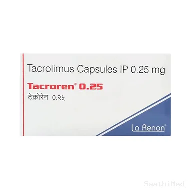 tacroren 0.25mg capsule Allopathy (Tacrolimus (0.25mg)) - Uses in Hindi, Side Effects, Substitutes & Price in India