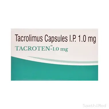 Tacroten 1.0mg Capsule Allopathy (Tacrolimus (1mg)) - Uses in Hindi, Side Effects, Substitutes & Price in India