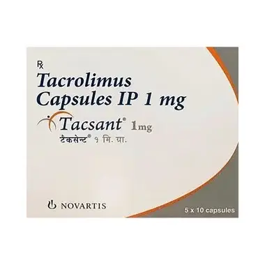 tacsant 1mg capsule Allopathy (Tacrolimus (1mg)) - Uses in Hindi, Side Effects, Substitutes & Price in India