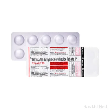 Telapp H 40mg/12.5mg Tablet Allopathy (Telmisartan (40mg)) - Uses in Hindi, Side Effects, Substitutes & Price in India
