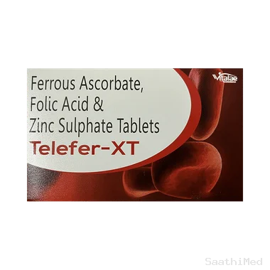 telefer-xt tablet Allopathy (Ferrous Ascorbate (100mg)) - Uses in Hindi, Side Effects, Substitutes & Price in India