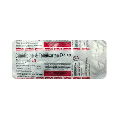 telmiget ln 10mg/40mg tablet Allopathy (Cilnidipine (10mg)) - Uses in Hindi, Side Effects, Substitutes & Price in India