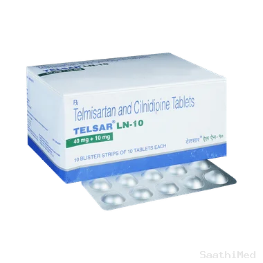 telsar-ln 10 tablet Allopathy (Cilnidipine (10mg)) - Uses in Hindi, Side Effects, Substitutes & Price in India