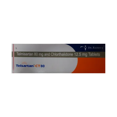 telsartan-ct 80 tablet Allopathy (Telmisartan (80mg)) - Uses in Hindi, Side Effects, Substitutes & Price in India