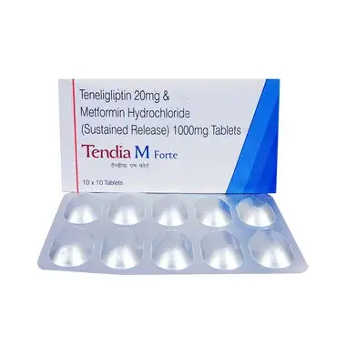 tendia m forte tablet sr Allopathy (Metformin (1000mg)) - Uses in Hindi, Side Effects, Substitutes & Price in India
