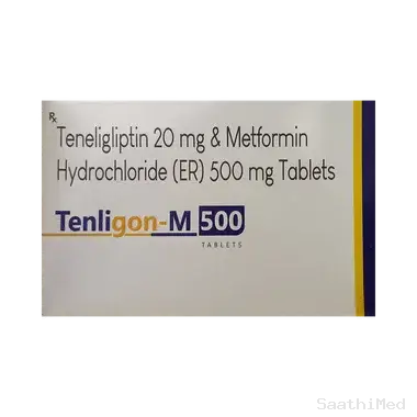 Tenligon-M 500 Tablet ER Allopathy (Metformin (500mg)) - Uses in Hindi, Side Effects, Substitutes & Price in India