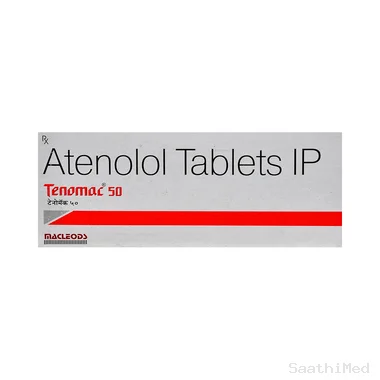 tenomac 50 tablet Allopathy (Atenolol (50mg)) - Uses in Hindi, Side Effects, Substitutes & Price in India
