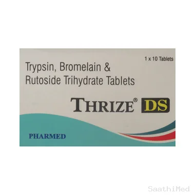 thrize ds tablet Allopathy (Bromelain (180mg)) - Uses in Hindi, Side Effects, Substitutes & Price in India