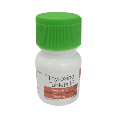 Thyrorich 150mcg Tablet Allopathy (Thyroxine (150mcg)) - Uses in Hindi, Side Effects, Substitutes & Price in India