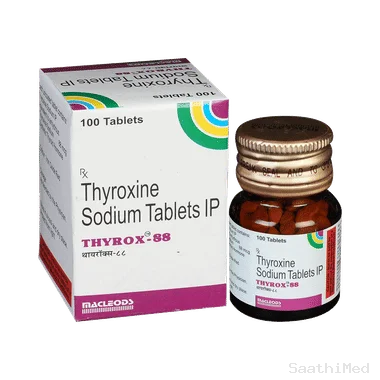 thyrox 88 tablet Allopathy (Thyroxine (88mcg)) - Uses in Hindi, Side Effects, Substitutes & Price in India