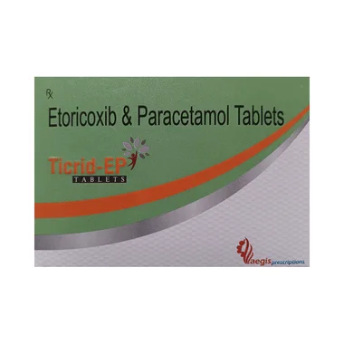 Ticrid-EP Tablet Allopathy (Etoricoxib (60mg)) - Uses in Hindi, Side Effects, Substitutes & Price in India